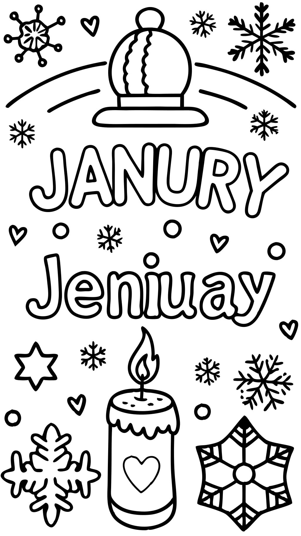 january coloring pages free